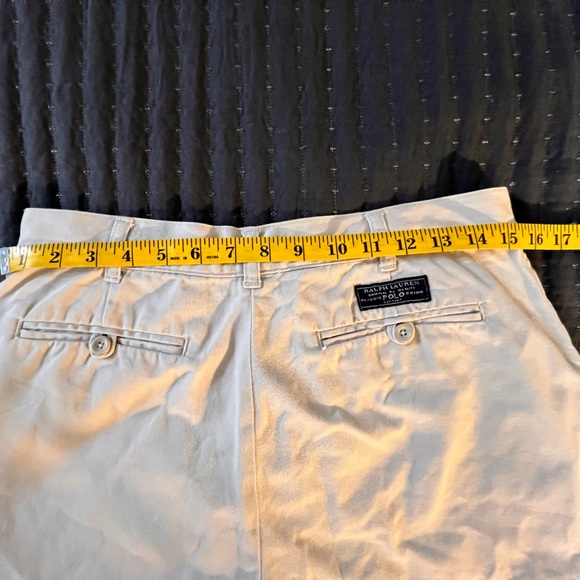 Polo Ralph Lauren Shorts Boys Size 20 Beige Khaki Flat Front School Uniform - Picture 9 of 16